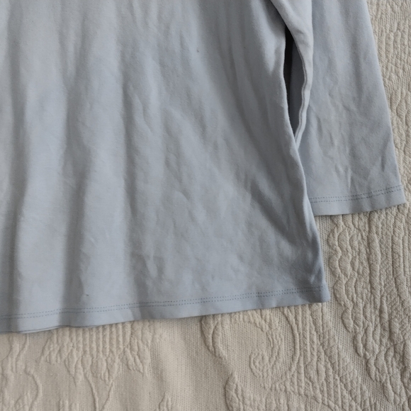 Jade & Jane Cat on Bike Top Whimsical Cottagecore Cat Lover Light Blue - Picture 7 of 8